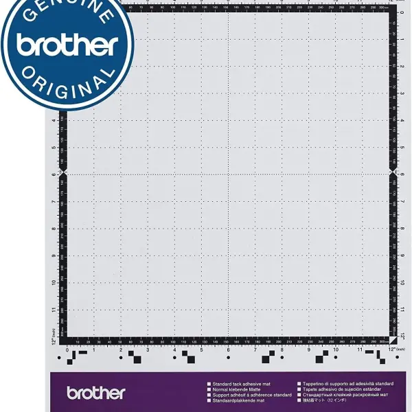 Brother ScanNCut DX Standard Tack Adhesive Mat 2-Pack, 12" x 12" and 12" x 24", for Cardstock, Vinyl, Foam and More