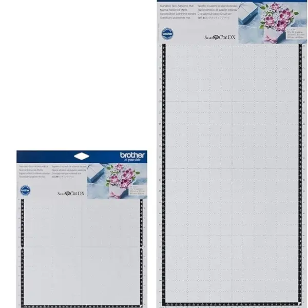 Brother ScanNCut DX Standard Tack Adhesive Mat 2-Pack, 12" x 12" and 12" x 24", for Cardstock, Vinyl, Foam and More