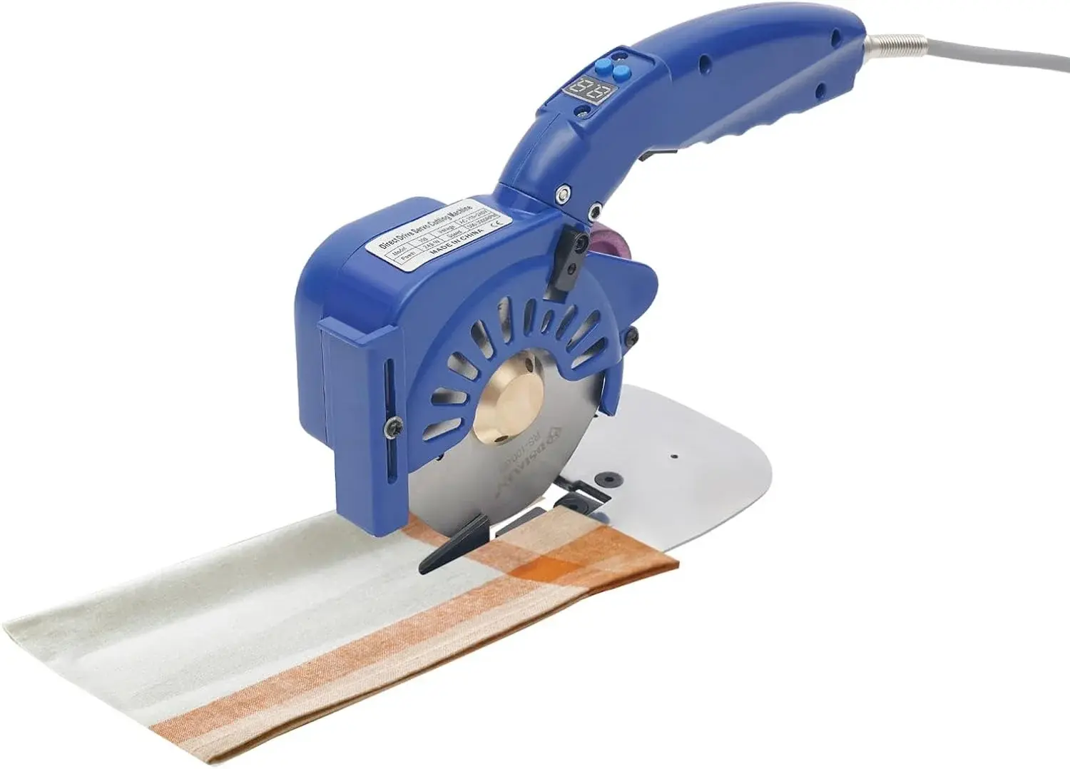 Electric Fabric Cutter, Speed Adjustable Fabric Cutting Machine, 0.79'' Cutting Thickness, Electric Cloth Cutting Machine for Cotton Canvas Denim Leather Carpets Rags Silk