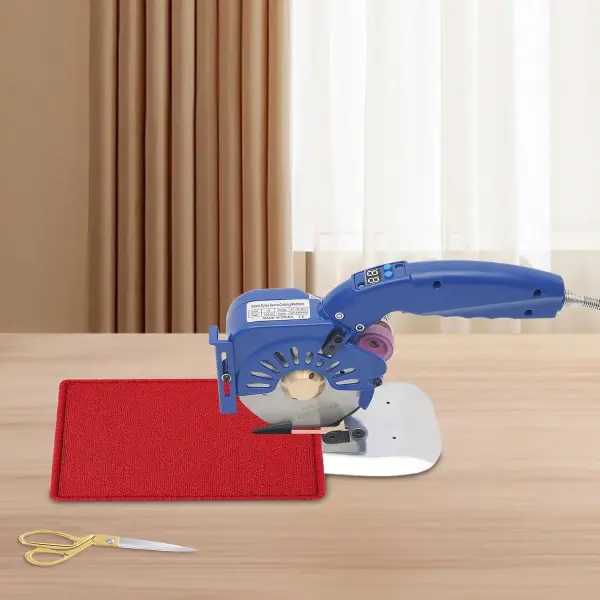Electric Fabric Cutter, Speed Adjustable Fabric Cutting Machine, 0.79'' Cutting Thickness, Electric Cloth Cutting Machine for Cotton Canvas Denim Leather Carpets Rags Silk
