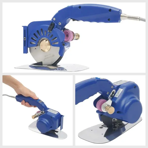 Electric Fabric Cutter, Speed Adjustable Fabric Cutting Machine, 0.79'' Cutting Thickness, Electric Cloth Cutting Machine for Cotton Canvas Denim Leather Carpets Rags Silk
