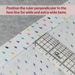 Madam Sew Hot Hem Ruler for Sewing and Quilting – Non-Slip Ironing Hot Ruler and Pleats with Dry or Steam Iron on Quilt Blocks and Clothes - 18” x 2.5” Hem Gauge