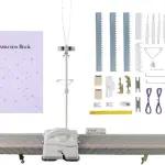 Knitting Machine and Accessories, LK150 150 Stitches 6.5mm Mid Gauge Plastic Domestic Knitting Machine with Accessories Tool Set for Household Sewing