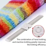 Knitting Machine and Accessories, LK150 150 Stitches 6.5mm Mid Gauge Plastic Domestic Knitting Machine with Accessories Tool Set for Household Sewing