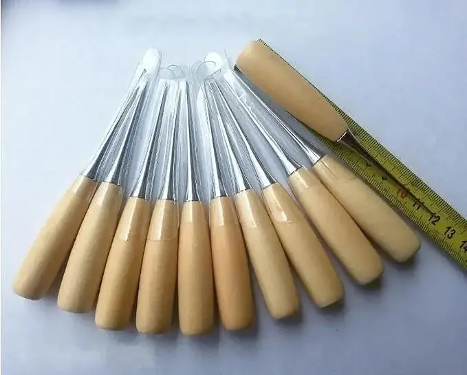 2018 200PCS Professional Leather Wood Handle Awl Tools For Leathercraft Stitching Sewing