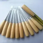 2018 200PCS Professional Leather Wood Handle Awl Tools For Leathercraft Stitching Sewing