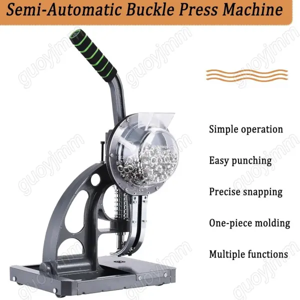 Heavy-Duty Semi-Automatic Grommet Machine Kit - Hand Press Eyelet Tool for Fabric, Sewing, Crafting, and Material Applications - Easy to Use, Durable, Versatile,12MM