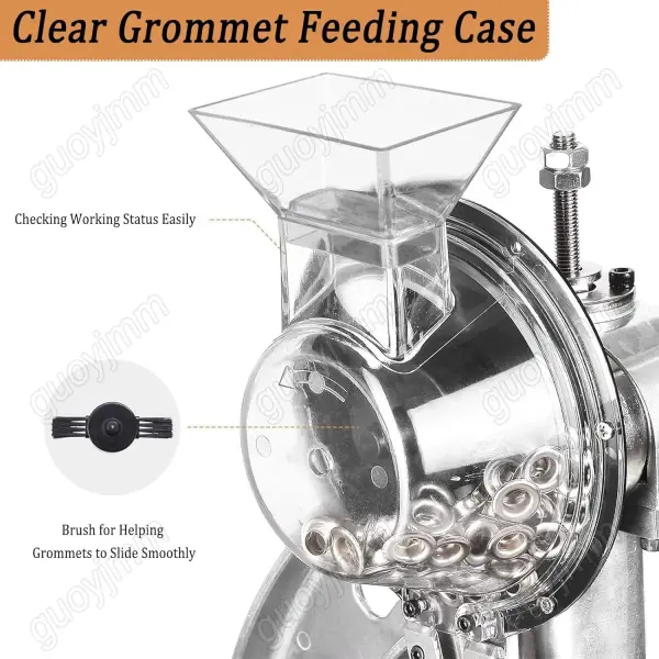 Heavy-Duty Semi-Automatic Grommet Machine Kit - Hand Press Eyelet Tool for Fabric, Sewing, Crafting, and Material Applications - Easy to Use, Durable, Versatile,12MM