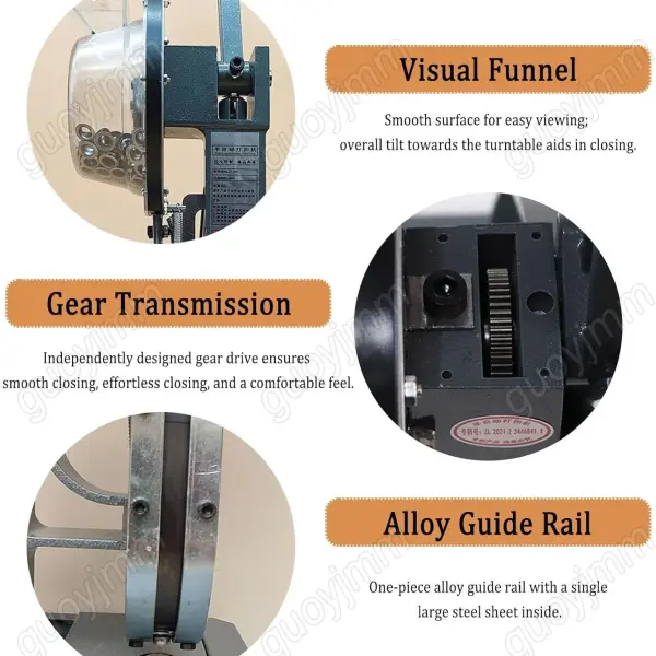 Heavy-Duty Semi-Automatic Grommet Machine Kit - Hand Press Eyelet Tool for Fabric, Sewing, Crafting, and Material Applications - Easy to Use, Durable, Versatile,12MM