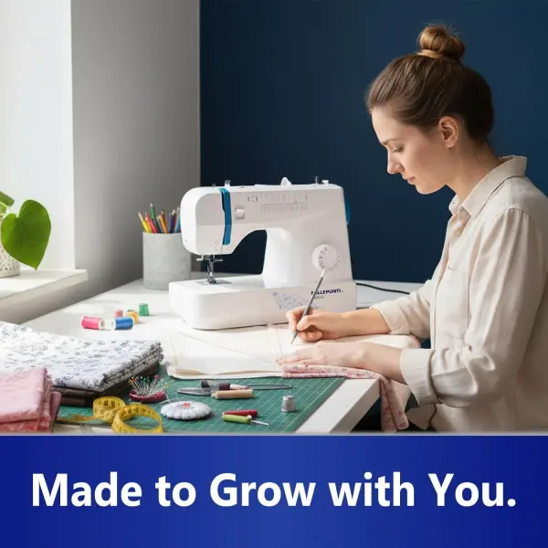 MILLEPUNTI MKR45 25 Built-in Stitches Beginner Sewing Machine, 4 Included Feet & Accessory Kit, Automatic Needle Threader, for All Skill Levels, Sewing Machine for Beginners Adult, Quilting