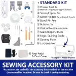 MILLEPUNTI MKR45 25 Built-in Stitches Beginner Sewing Machine, 4 Included Feet & Accessory Kit, Automatic Needle Threader, for All Skill Levels, Sewing Machine for Beginners Adult, Quilting