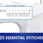 MILLEPUNTI MKR45 25 Built-in Stitches Beginner Sewing Machine, 4 Included Feet & Accessory Kit, Automatic Needle Threader, for All Skill Levels, Sewing Machine for Beginners Adult, Quilting