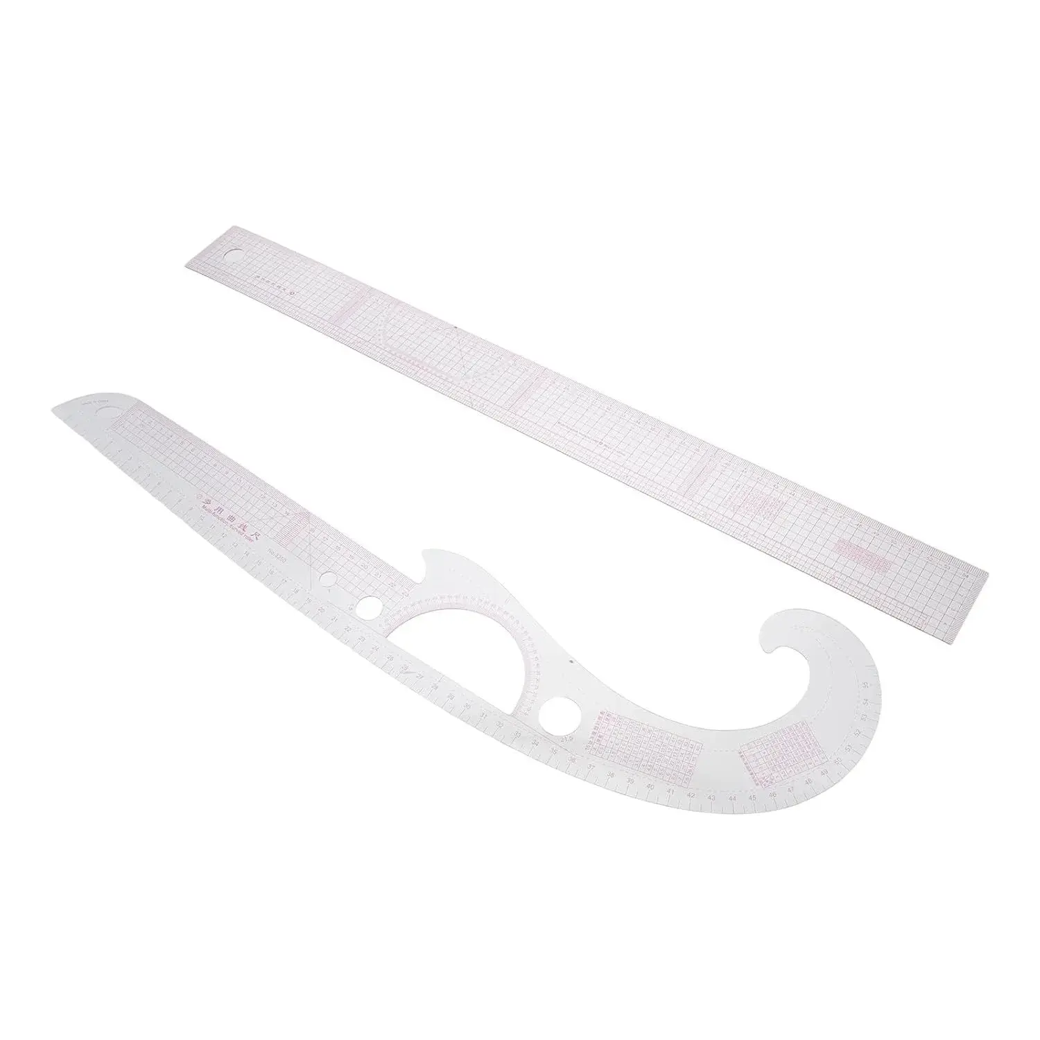 Multifunctional Sewing Ruler Set French Curve for Pattern Making and Garment Tailoring, Plastic Measuring Tool for Fashion Design and Dressmaking