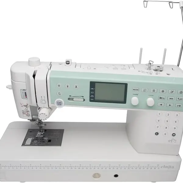 Elna Elnita ef72 Sewing and Quilting Machine with over 10" of Seamless, Aluminum Flatbed Sewing Space, 170 built-in stitches, 2 Alphabets for Home