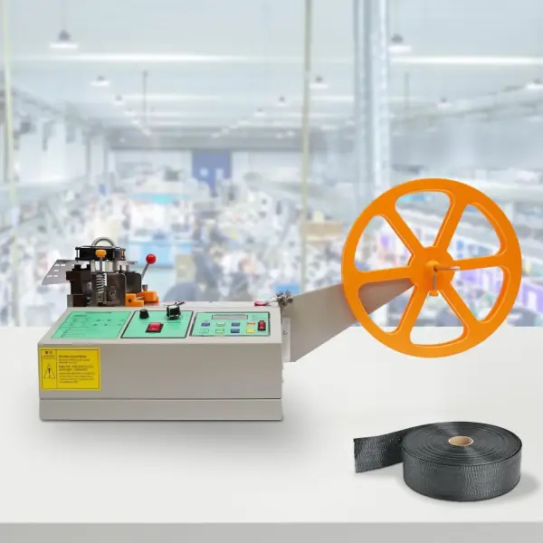 110V 280W Webbing Cutting Machine Automatic Hot and Cold Cutting Machines Hot Ribbon Cutter Machine Automatic Ribbon Belt Fabric Cutter for Families & Garment Factories & Shoe Factories