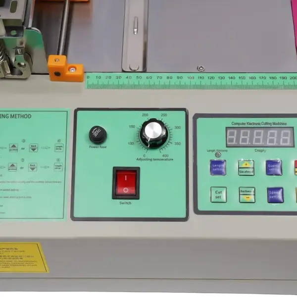110V 280W Webbing Cutting Machine Automatic Hot and Cold Cutting Machines Hot Ribbon Cutter Machine Automatic Ribbon Belt Fabric Cutter for Families & Garment Factories & Shoe Factories