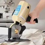 Electric Rotary Fabric Cutter 110V Electric Cloth Cutting Machine 4 Inch Rotary Blade Hand Held Fabric Slitting Machine with Automatic Sharpener for Multi-Layer Clothing,Textiles,Carpet