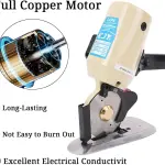 Electric Rotary Fabric Cutter 110V Electric Cloth Cutting Machine 4 Inch Rotary Blade Hand Held Fabric Slitting Machine with Automatic Sharpener for Multi-Layer Clothing,Textiles,Carpet