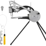 BEAMNOVA Leather Stitching Machine, Cobbler Sewing Shoe Repair Tool Hand Operated Equipment, Heavy Duty Industrial Leather Craft Kit with Needles & Nylon Thread, Black
