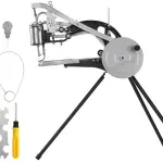 BEAMNOVA Leather Stitching Machine, Cobbler Sewing Shoe Repair Tool Hand Operated Equipment, Heavy Duty Industrial Leather Craft Kit with Needles & Nylon Thread, Black