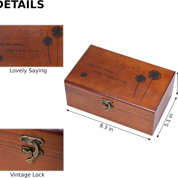 Wooden Sewing Kit Box, Wooden Sewing Box with Sew Kit Accessories, Sewing Repair Kit Sewing Basket, Basic Sewing Kit for Adults, Beginner Universal Home Sewing Repair Tool Kit - Vintage Sewing Set