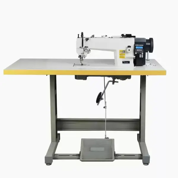 Industrial Fully Automatic Synchronous Sewing Machine with Table Stand and LED Sewing Light DIY 220V
