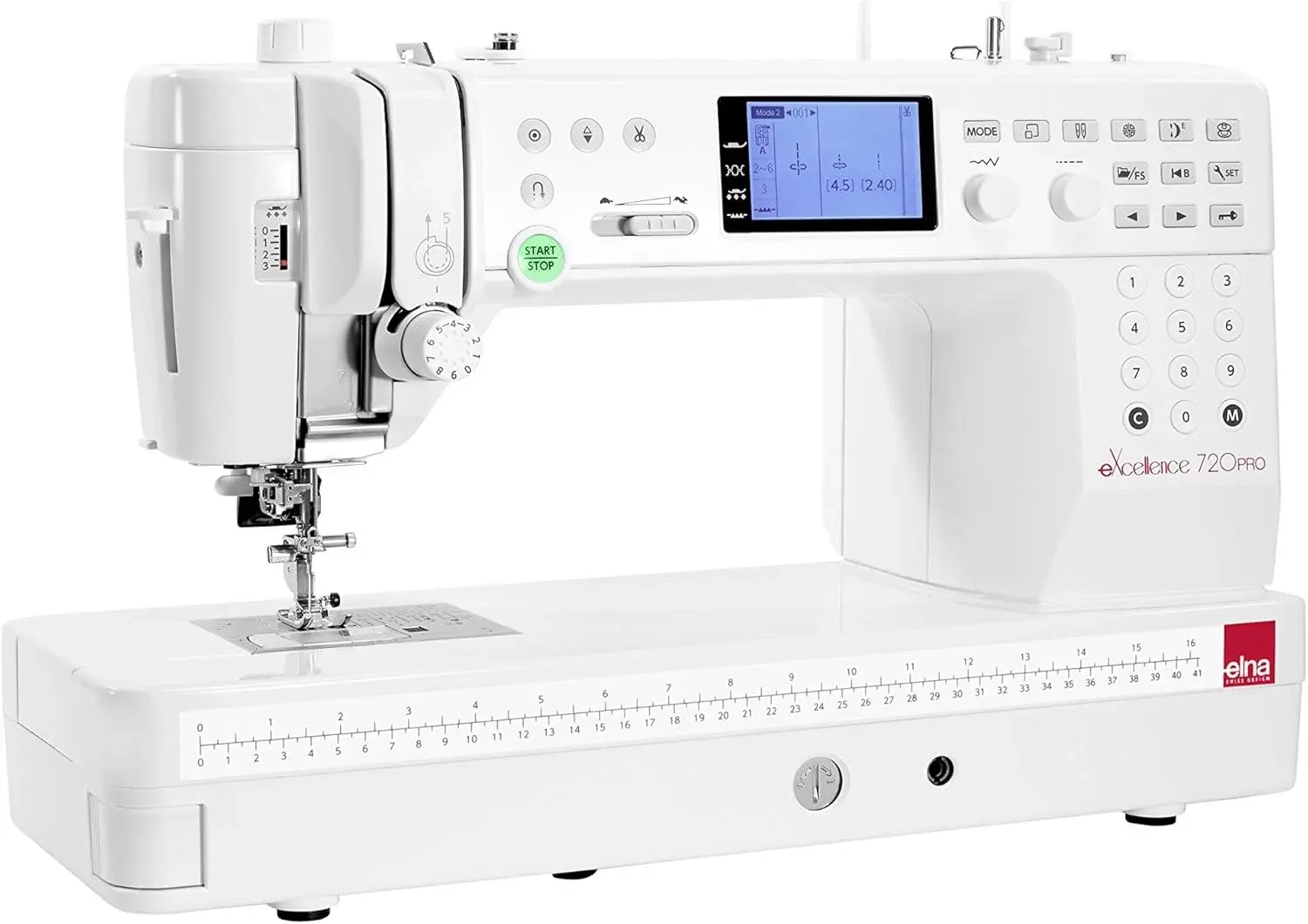 Elna eXcellence 720 Pro Computerized Sewing Quilting Machine 200 Stitches LCD