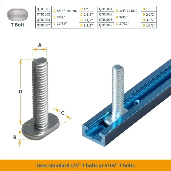 POWERTEC 48 Inch x4 Universal T track with 100 Pcs #6 X 1/2" Wood Screws, Double-Cut Profile T track with Predrilled Mounting Holes for Woodworking Jigs and Fixtures, Router Table, Workbench, 71953