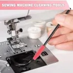 20 Pcs Nook and Cranny Sewing Machine Cleaning Brushes, Reusable Silicone Dense Bristles Cleaning Brushes for Sewing Machine Internal and Spool Area, Sewing Tools, Sewing Products, Red