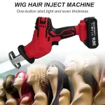 Wig Sewing Inject Machine for PU - Cordless,5000 Rpm,1000W PU Simulation Scalp Tying Machine, Handheld Hair Weaving Tool, for Salon Home Use