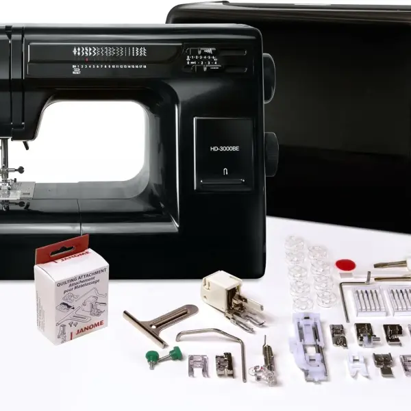 Janome Heavy Duty HD-3000 Black Edition Sewing Machine with Bonus 6 Piece Quilting Kit