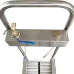 Rain Shoes Scrubber, Automatic Shoe Cleaning Machine, Three-Sided Hard Brushes, with Water Spray Gun, Remove Dust Snow Mud, for Farms, Ranches, Construction Sites
