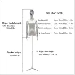 Adjustable Female Dress Form Mannequin with Tripod, Removable Arms & Head for Clothing & Jewelry Display, Sewing Tool - Plated Head, Size S for Tailoring & Fashion Design