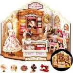 Rolife DIY Miniature House Kit Elsa's Tailoring, Mini Dollhouse Kit for Adults, Mini Room Building Kit for Teens, DIY Craft Kits for Parents Friends Girls Boys (Elsa's Tailor Shop)