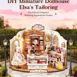 Rolife DIY Miniature House Kit Elsa's Tailoring, Mini Dollhouse Kit for Adults, Mini Room Building Kit for Teens, DIY Craft Kits for Parents Friends Girls Boys (Elsa's Tailor Shop)