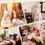 Rolife DIY Miniature House Kit Elsa's Tailoring, Mini Dollhouse Kit for Adults, Mini Room Building Kit for Teens, DIY Craft Kits for Parents Friends Girls Boys (Elsa's Tailor Shop)