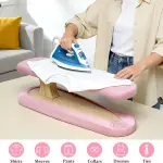 Tailor Sleeve Ironing Board, Two-Sided Cotton Padded Tailor's Ironing Stool with Removable Cover, Professional Garment Pressing Aide, Pink