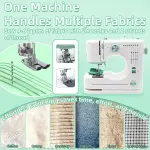 Sewing Machine with Double Needle, Mini Sewing Machine with 16 Built-in Stitches, Includes Multiple Accessories, Perfect for Everyday Home Sewing and DIY Projects