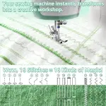 Sewing Machine with Double Needle, Mini Sewing Machine with 16 Built-in Stitches, Includes Multiple Accessories, Perfect for Everyday Home Sewing and DIY Projects