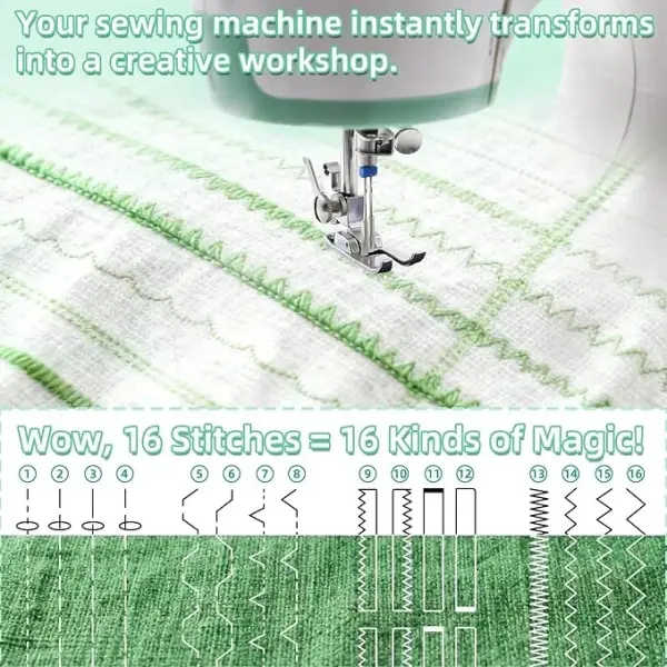 Sewing Machine with Double Needle, Mini Sewing Machine with 16 Built-in Stitches, Includes Multiple Accessories, Perfect for Everyday Home Sewing and DIY Projects