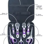 The Quilted Bear Ultimate Cutting Set – 4 Rotary Cutters (18mm–60mm), Fabric Scissors, Pinking Shears & Micro-Tip Scissors in Storage Case – Precise, Versatile Quilting & Sewing Supplies