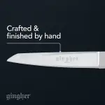 Gingher 8" Dressmaker's Fabric Scissors, Stainless Steel Shears, Sharp Knife Edge Steel Sewing Shears with Protective Sheath for Fabric Cutting and Tailoring, Chrome Plated Nickel Finish