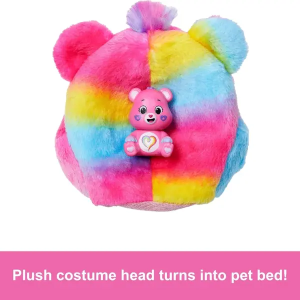 Barbie Cutie Reveal Care Bears Doll & Accessories, Series 2 Togetherness Bear with 10 Surprises Including Color Change & Mini Bear