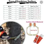 Adjustable Climbing Shoes for Tree Work and High-Altitude Tasks, Comfortable Design,Crafted from Carbon Steel (500mm)