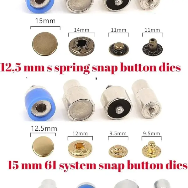 Snap Button Press Machine with Proper Installation Tools for Metal and Plastic Kam Snaps