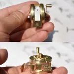 Vintage Mini Copper Tape Measure Antique-Style Manual Retractable Sewing Tailoring Tool with Brass Flywheel