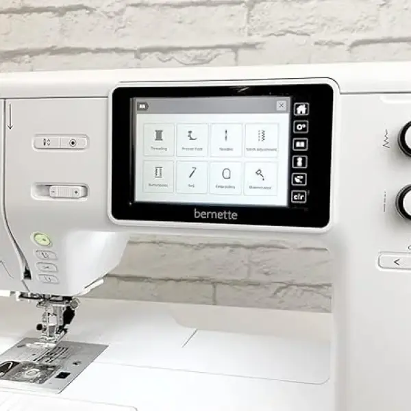 Bernette B79 Computerized Sewing and Embroidery Machine with 5-Inch Color Touchscreen, Multi-Function Knobs, 4 LEDs, and 230mm Sewing Space