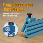 POWERTEC 72141 36"x4 Universal T track with 1 Pc 3" T track Flip Stop for Woodworking, Double-Cut Profile T track with Fence Flip Stop