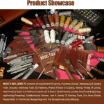 Runfider Leather Working Tool Set 588PCS Professional Leather Craft Tools Kit for Beginners with Carving Cutting Punching Sewing & Stamping Tools Leatherworking Kit for Handicraft DIY