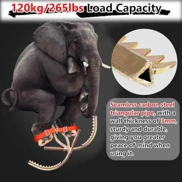 Adjustable Climbing Shoes for Tree Work and High-Altitude Tasks, Comfortable Design,Crafted from Carbon Steel (450mm)